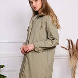 Veste imperméable effet gomme à capuche S3805