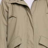 Veste imperméable effet gomme à capuche S3805