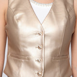 Gilet sans manches en similicuir Zoé