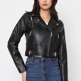 Veste perfecto en simili cuir S4720