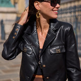 Veste en similicuir Maëna