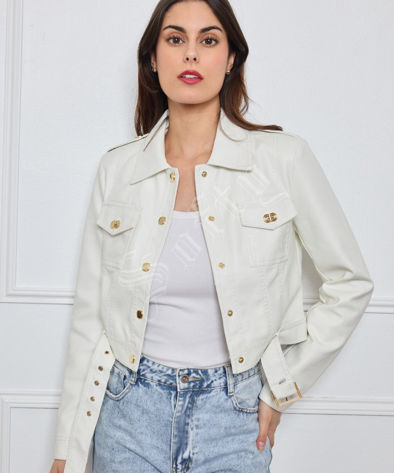 Veste en similicuir Melya