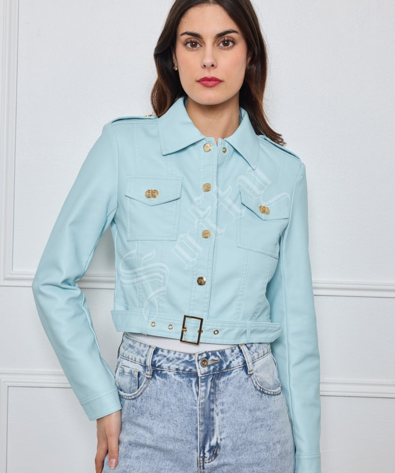 Veste en similicuir Melya