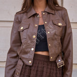Veste en similicuir Melya
