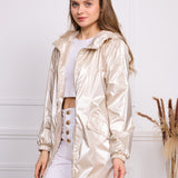 Parka imperméable effet irisé Leona