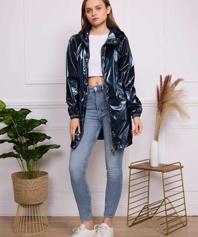 Parka imperméable effet irisé Leona