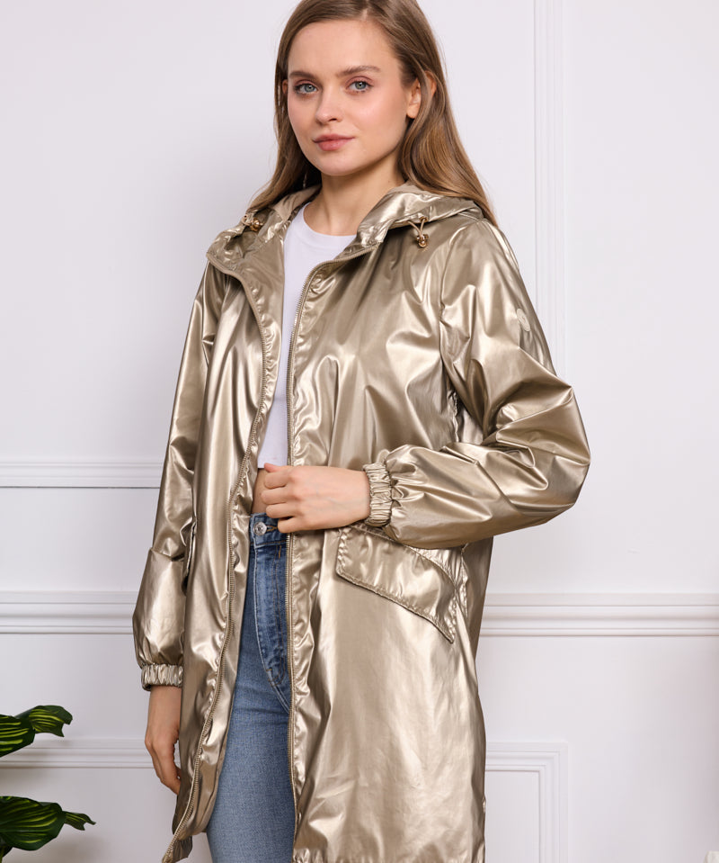 Parka imperméable effet irisé Leona