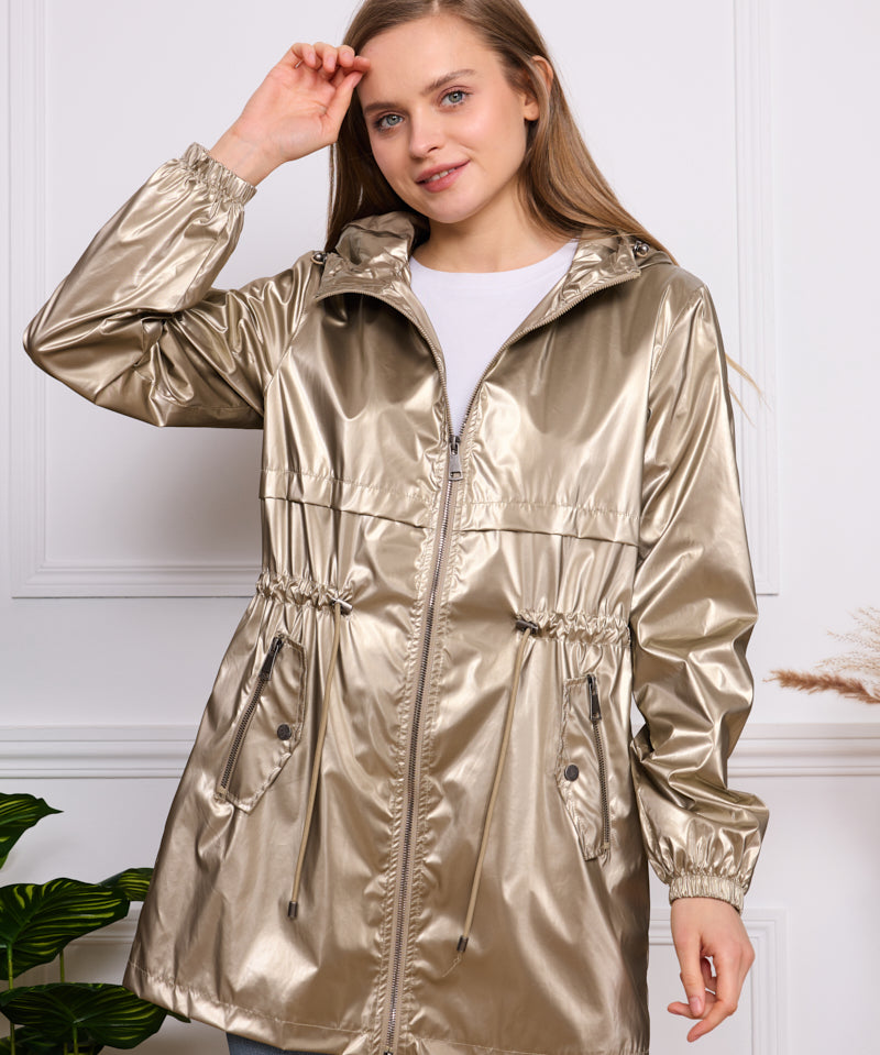 Parka imperméable à effet irisé Livia