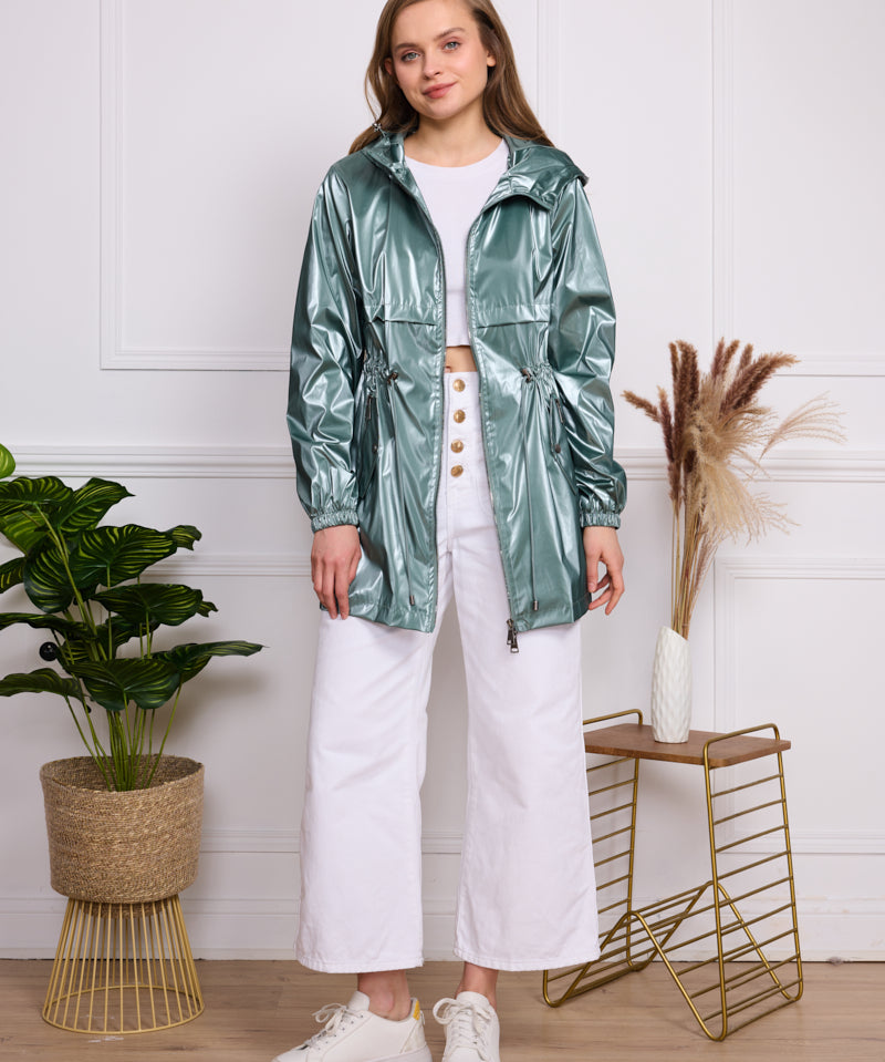 Parka imperméable à effet irisé Livia
