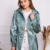 Parka imperméable à effet irisé Livia