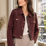 Veste simili daim zippée Ysaline
