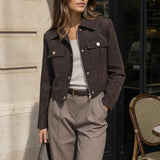 Veste simili daim zippée Ysaline