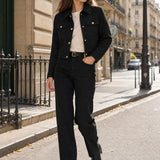 Veste simili daim zippée Ysaline