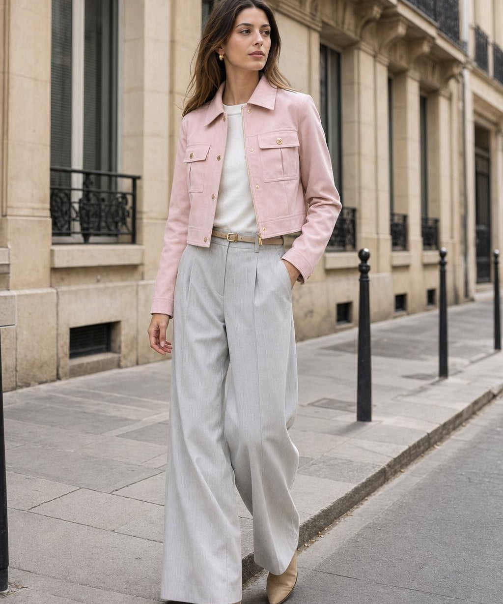 Veste simili daim zippée Ysaline