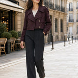 Veste trench effet daim Léonie