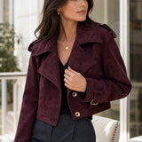 Veste trench effet daim Léonie