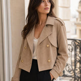 Veste trench effet daim Léonie