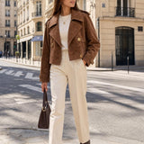 Veste trench effet daim Léonie