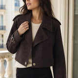 Veste trench effet daim Léonie