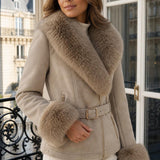 Veste suédine fourrée Marion