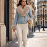 Veste suédine fourrée Marion