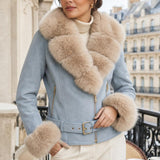 Veste suédine fourrée Marion