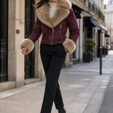 Veste suédine fourrée Marion