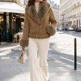 Veste suédine fourrée Marion