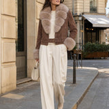 Veste suédine fourrée Marion