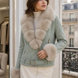 Veste suédine fourrée Marion