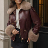 Veste similicuir fourree Ariane