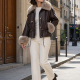 Veste similicuir fourree Ariane