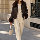 Veste similicuir fourree Ariane