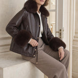 Veste similicuir fourree Ariane