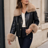 Veste similicuir fourree Ariane