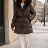 Doudoune matelassée fourrure Capucine