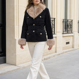 Veste saharienne suédine fourrée Marion
