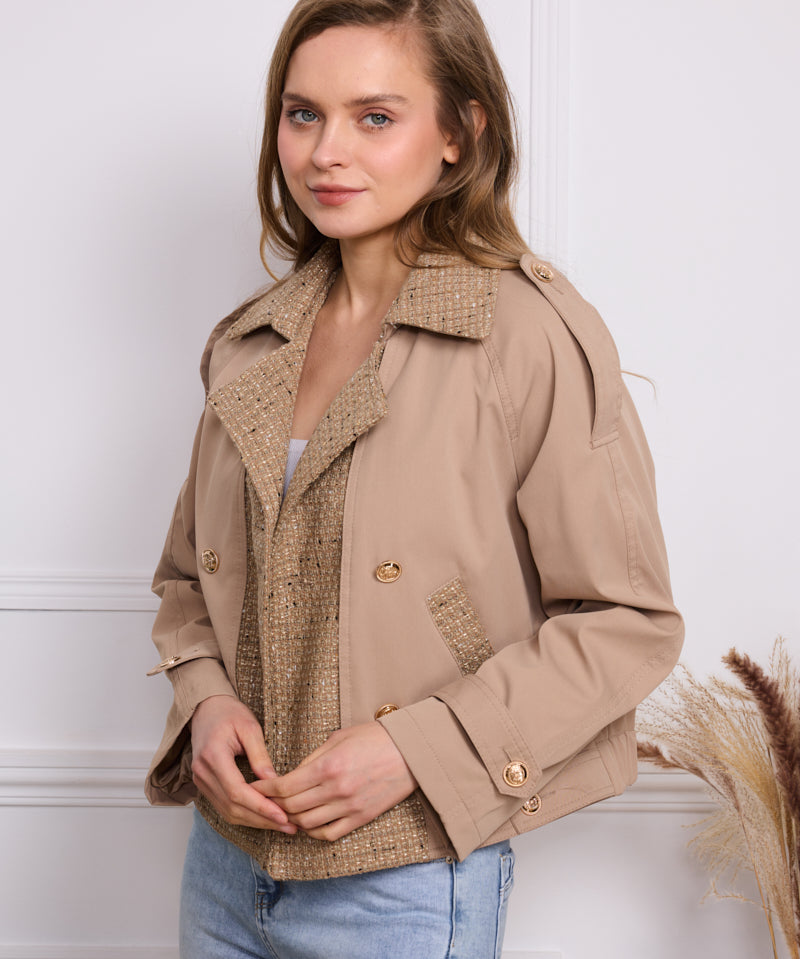 Veste style trench Mila