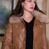Veste en similicuir Naïs
