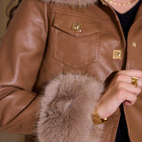 Veste en similicuir Naïs