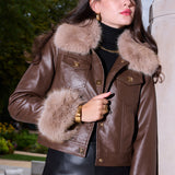 Veste en similicuir Naïs