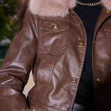 Veste en similicuir Naïs