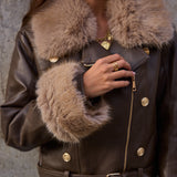 Veste en similicuir Althéa