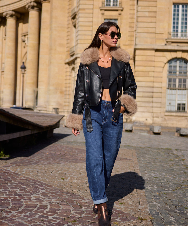 Veste en similicuir Althéa