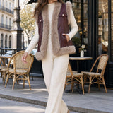 Gilet sans manches simili fourrure Ambre