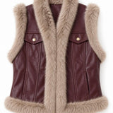 Gilet sans manches simili fourrure Ambre