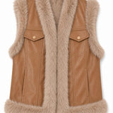 Gilet sans manches simili fourrure Ambre
