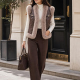 Gilet sans manches simili fourrure Ambre