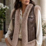 Gilet sans manches simili fourrure Ambre