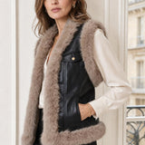 Gilet sans manches simili fourrure Ambre